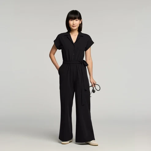 Jaanuu The Wide Leg Scrub Jumpsuit