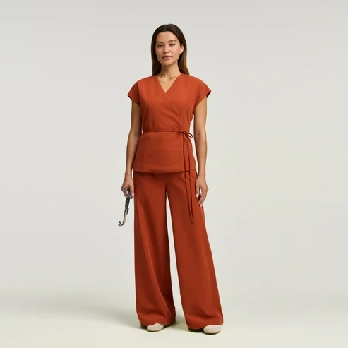 Jaanuu Zuri Wrap Scrub Top