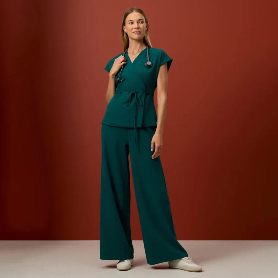 Jaanuu Carter Wide Leg Scrub Pant