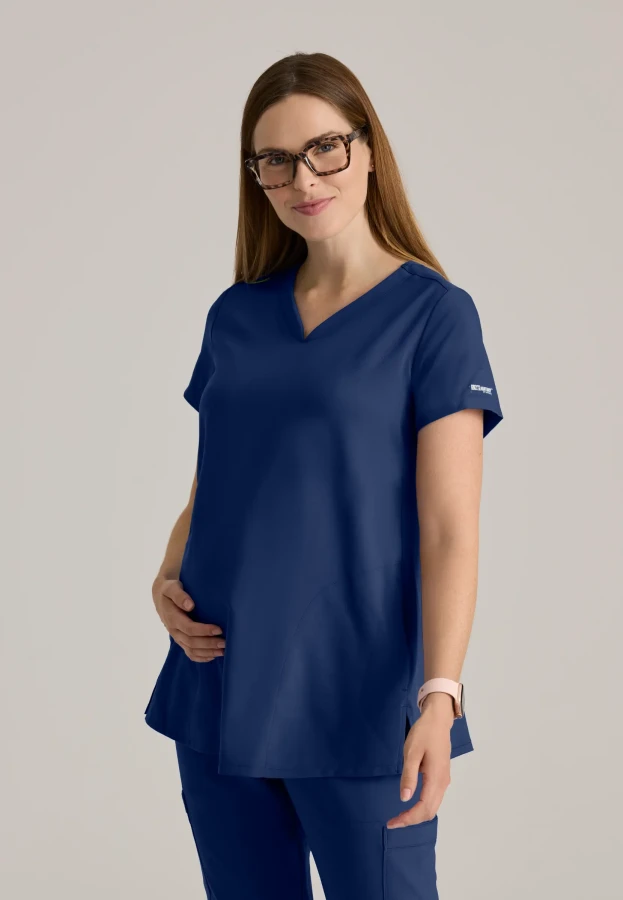 GREYS ANATOMY W2PKT MATERNITY HRGLS V-NK TOP