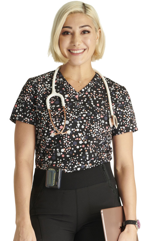 V-Neck Tuckable Print Top