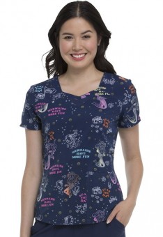 Medical Sweetheart Neck Top HS616