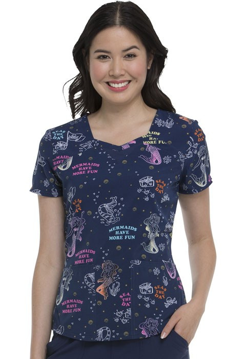 Medical Sweetheart Neck Top HS616