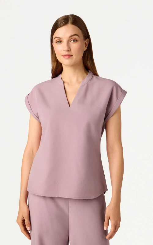 Shay Cap-Sleeve Scrub Top
